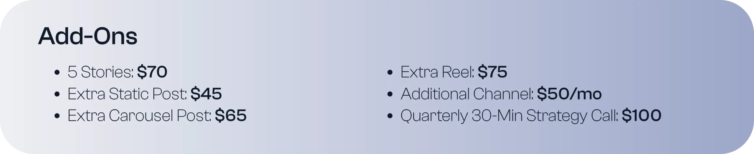 Plan Add-Ons